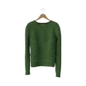 Green wool shirt for women